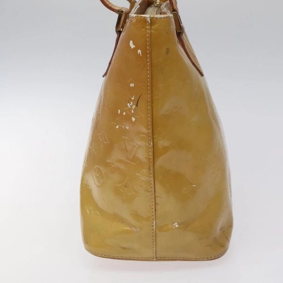 LOUIS VUITTON Monogram Vernis Houston Hand Bag Beige M91004 LV Auth bs23194 - Picture 4 of 14